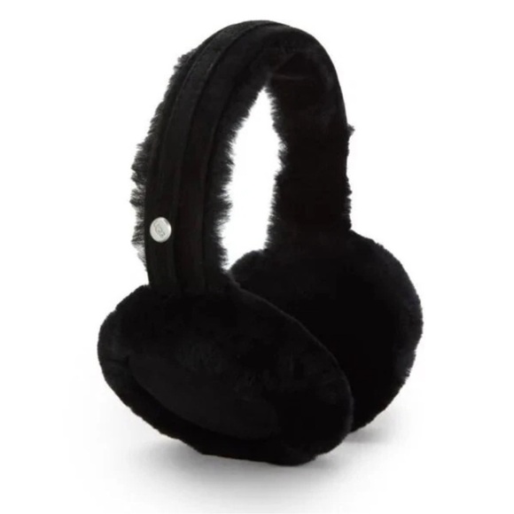 New UGG Sheepskin EarMuffs in Black - Picture 2 of 8